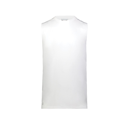 [222593.005.S-LOGO2] Men's CoolDry TankTop (Adult S, White, Logo 2)